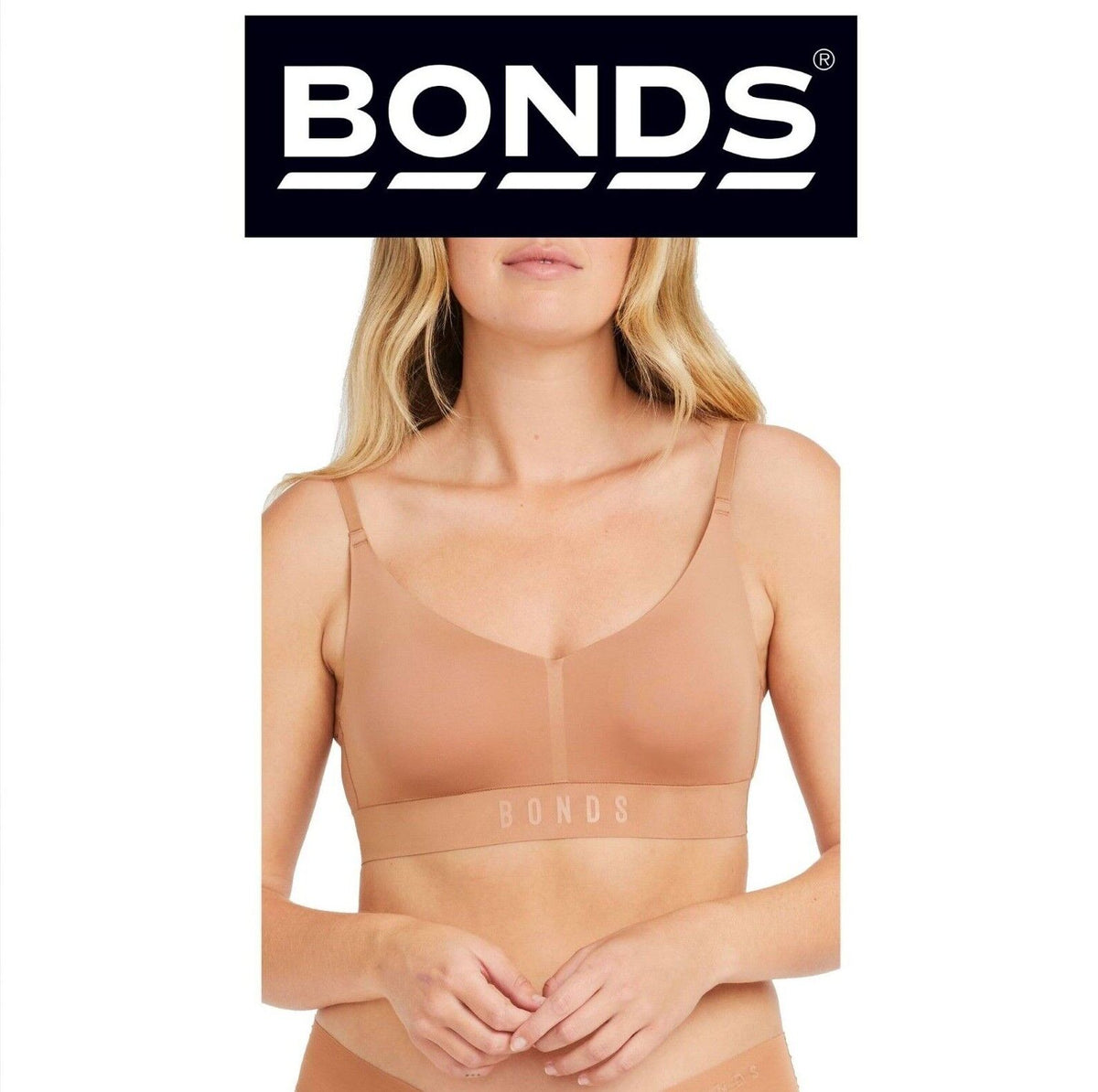 Bonds Womens Invisi Bralette Sleek & Lightweight Adjustable Strap YXBB