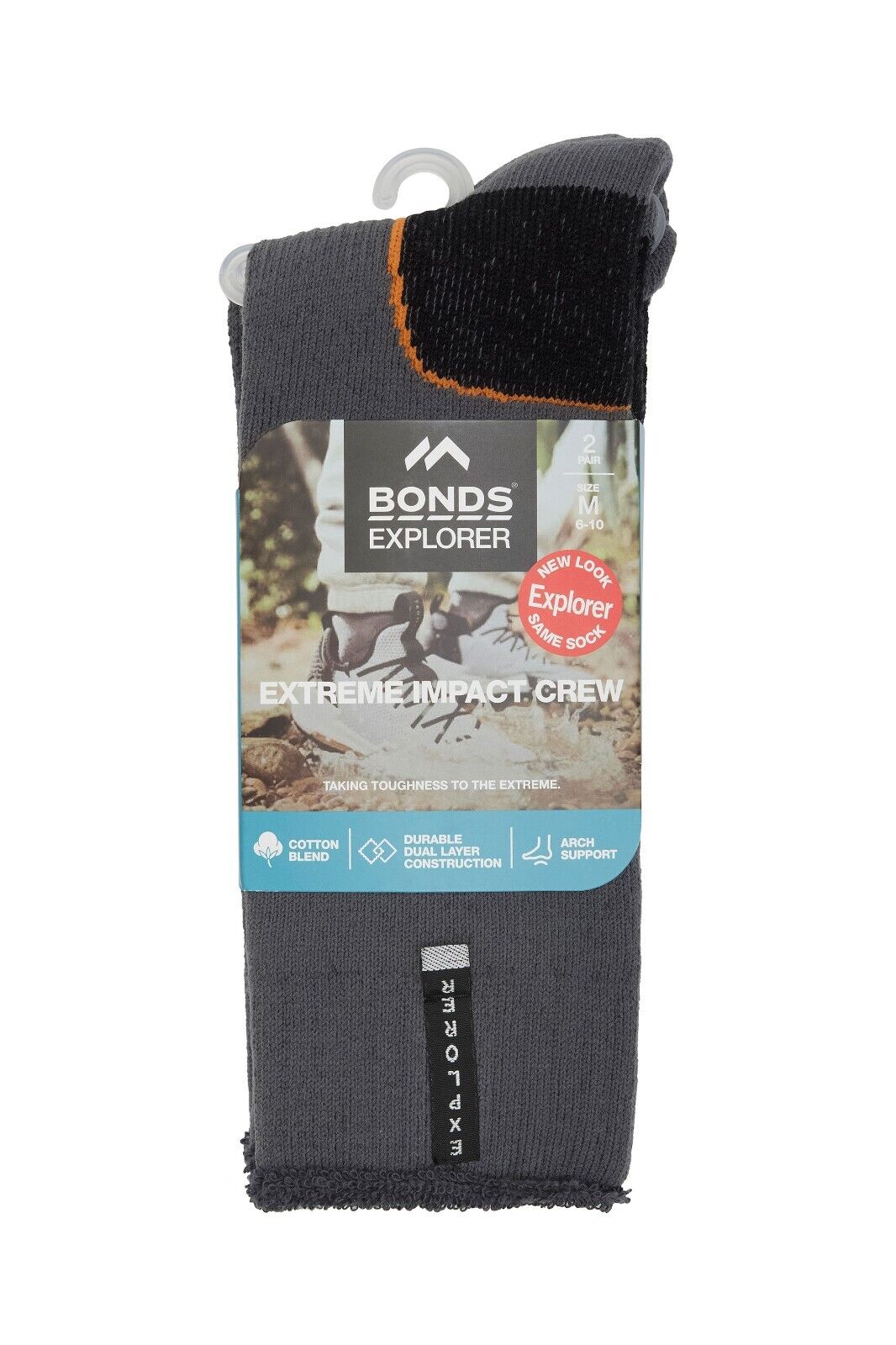 Bonds Explorer Extreme Basic Crew Breathable Warm Sock 6 Pack SZWO2W