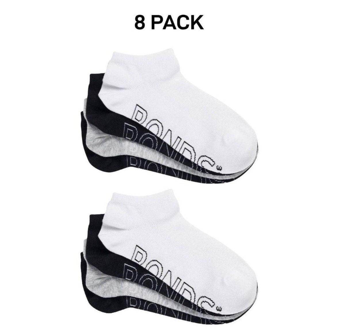 Bonds Womens Lightweight Low Cut Smooth Comfy Stay-Put Fit Socks 8 Pack LXPV4N