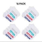 Bonds Kids Logo Light Low Cut Socks Comfy Lightweight Breathable 16 Pack RXU74W
