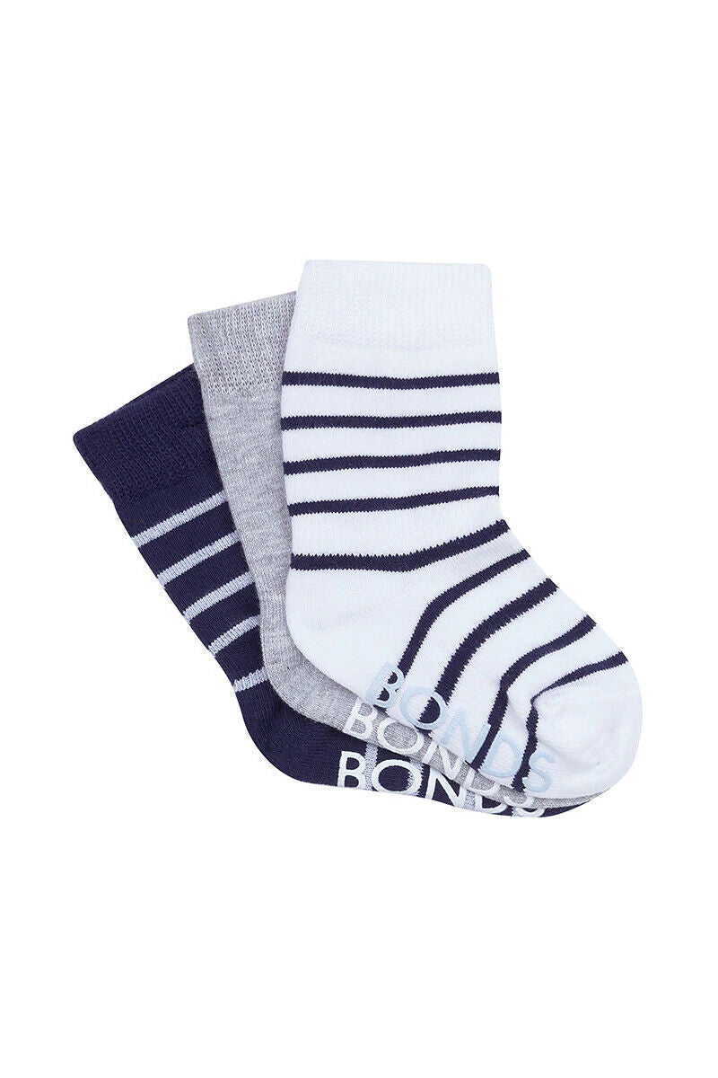 Bonds Baby Stay On Crew Socks with Grippy Soles Breathable Cotton 6 Pack RXQ33N