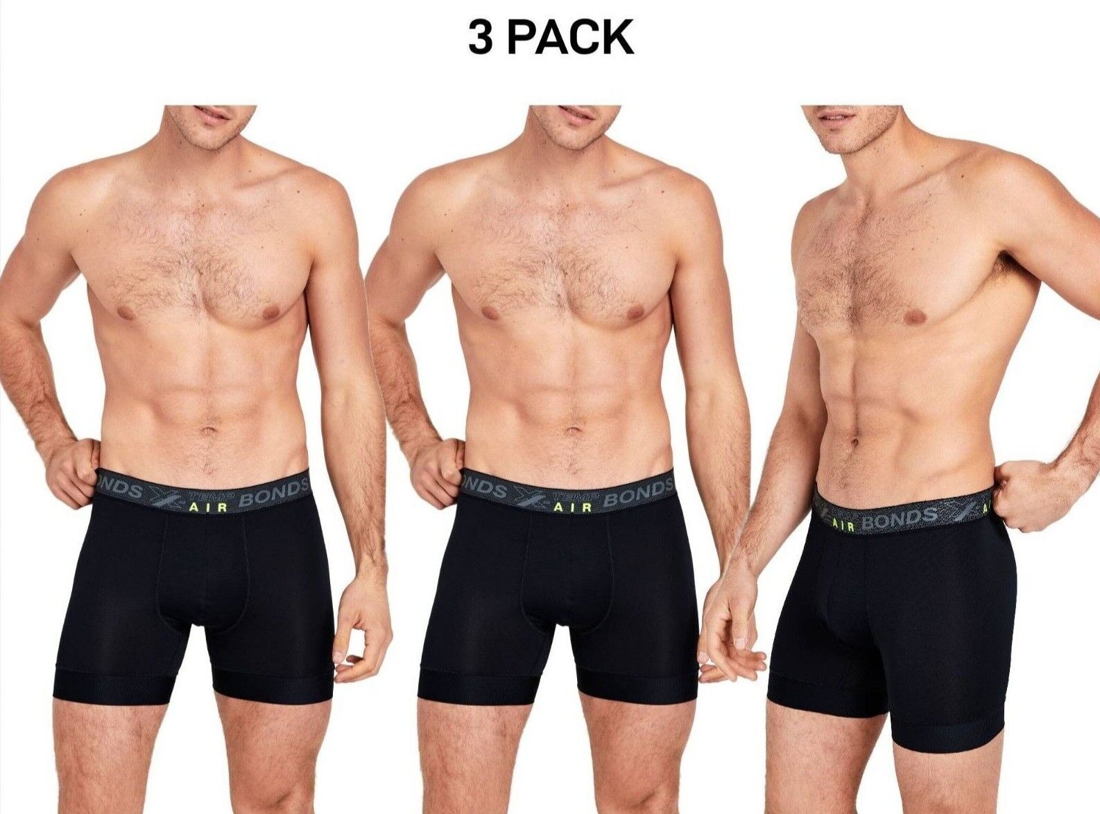 Bonds Mens X-Temp Air Trunk Activemesh Panels Promote Airflow Undies 3 Pack MX4R