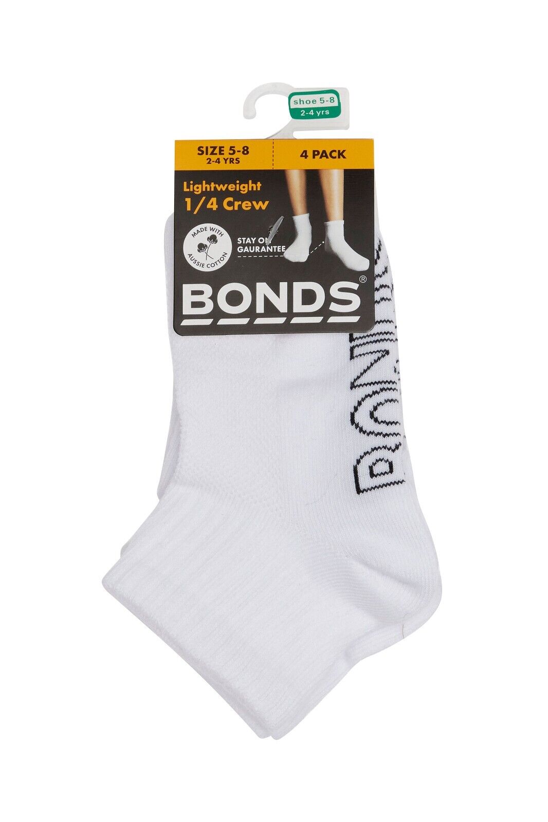 Bonds Kids Logo Light Quarter Crew Lightweight and Breathability 16 Pack RXUT4N