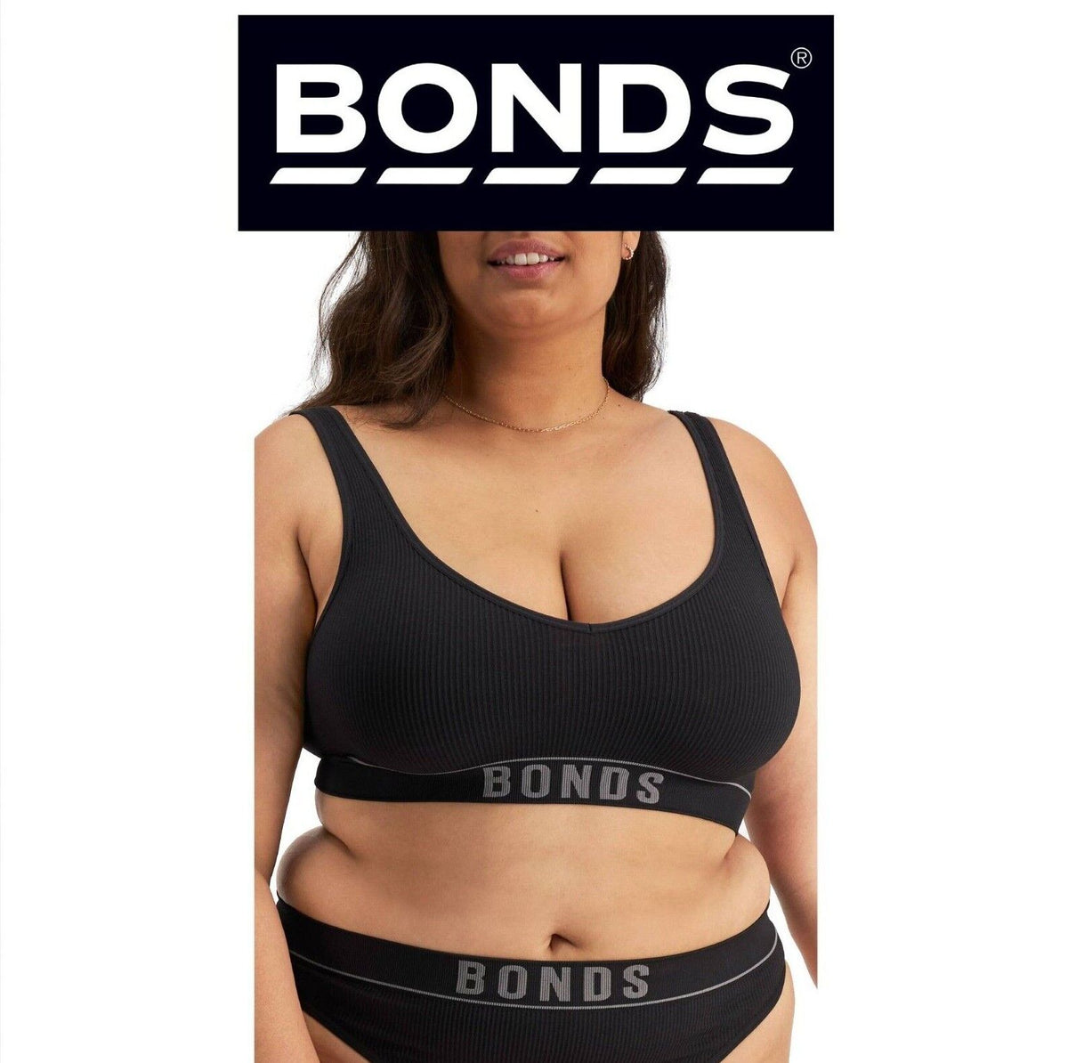 Bonds Womens Retro Rib Deep V Crop Seamless Styling and Softness WU8DA