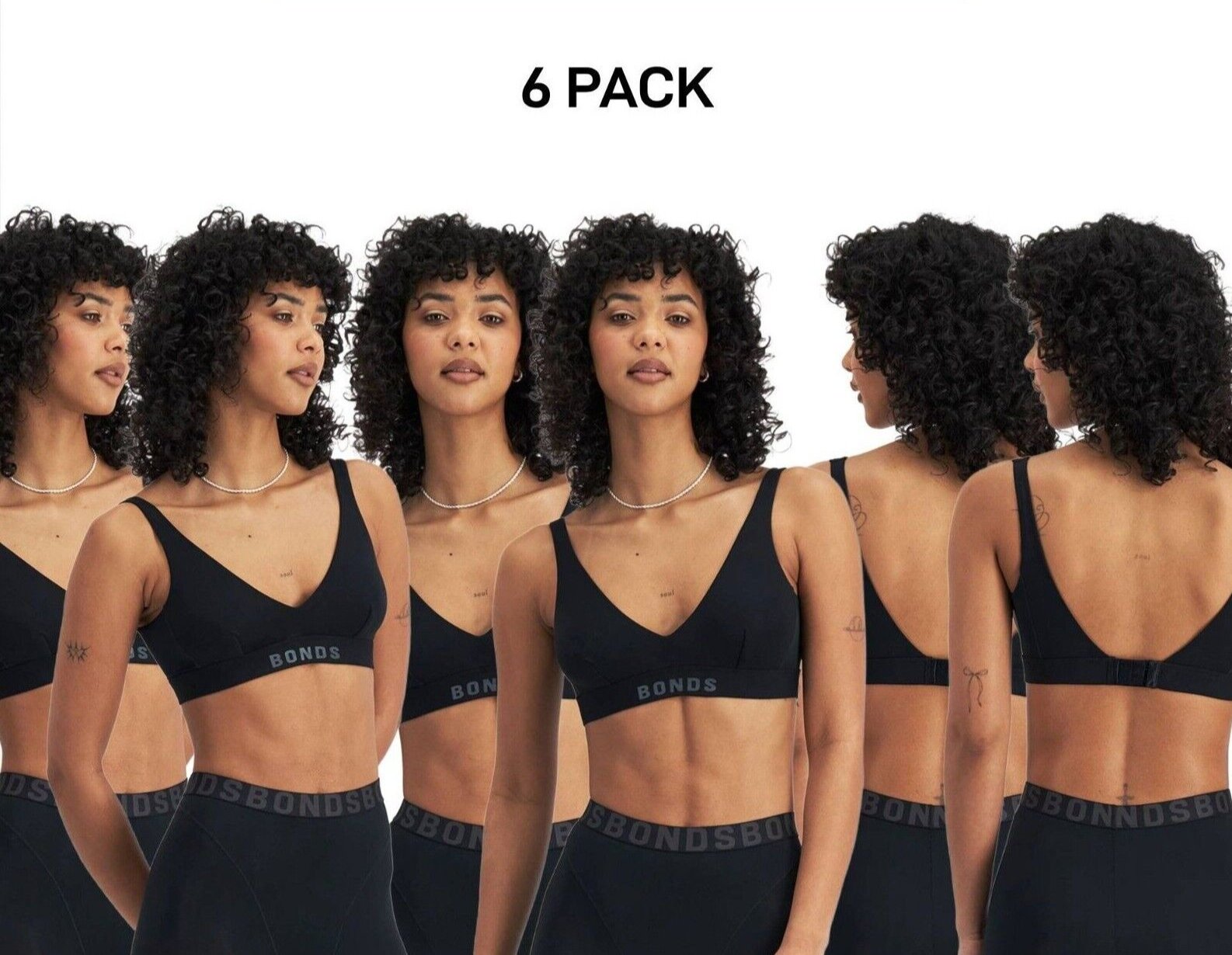 Bonds Womens Chafe Off Crop Ultimate Comfort Soft and Cooling Finish 6 Pack WR3X