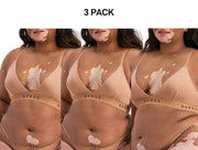 Bonds Womens Original Triangle Crop Comfy Flattering Supportive Bra 3 Pack WVGGA