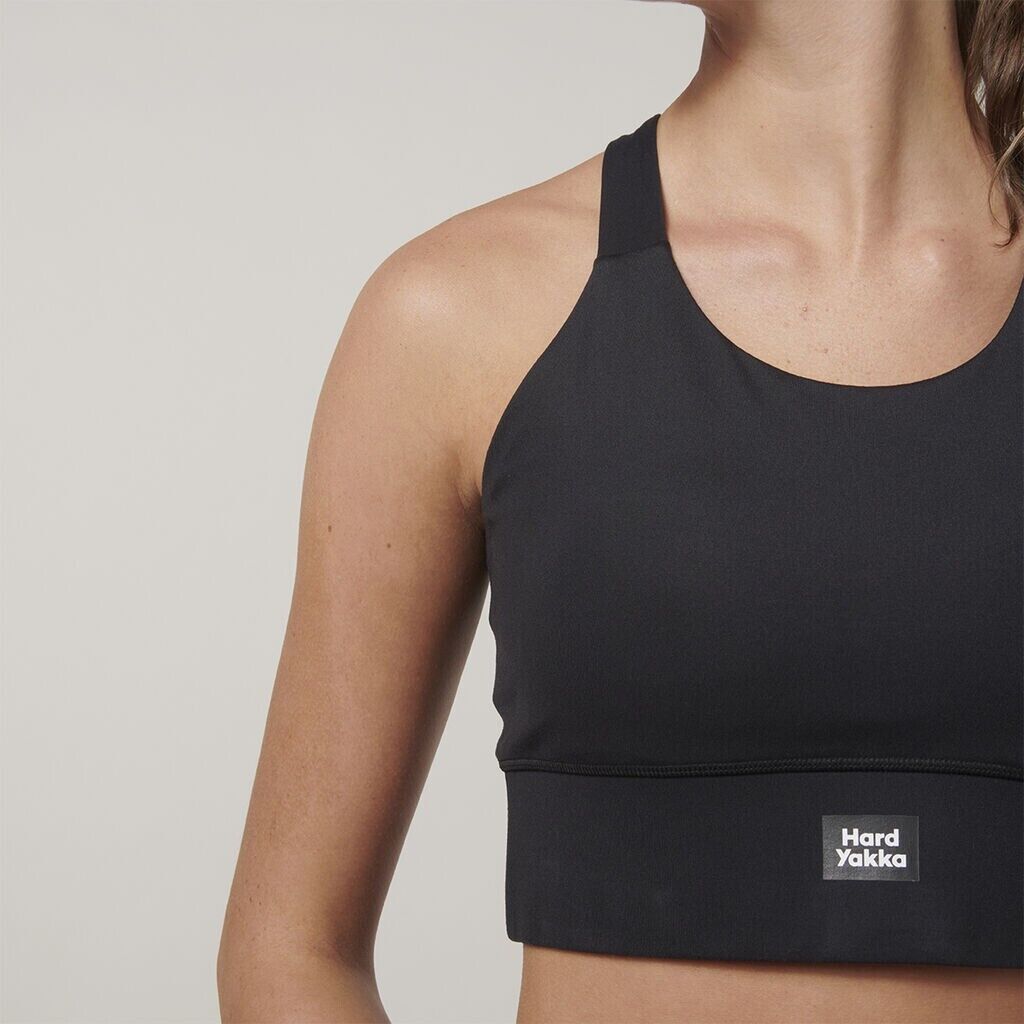 Hard Yakka Womens Form-Fitting Workout  Top Stretch Sport X Work Crop Y08060-Collins Clothing Co