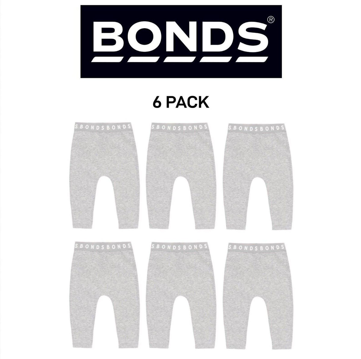 Bonds Baby Stretchies Legging Super Soft & Stretchable Comfortable 6 Pack BXF8A