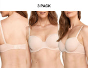 Bonds Womens Invisi Full Busted T-Shirt Bra Comfy Strap Soft Smooth 3 Pack YXC4Y