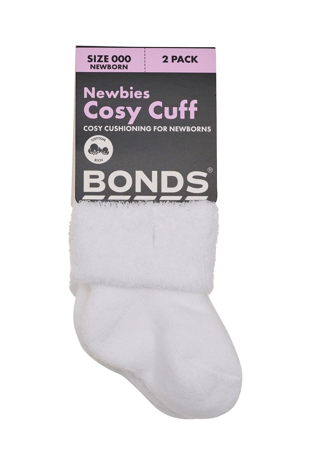 Bonds Baby Wondersock Super Soft Cotton and Durable Comfy 6 Pack R6289T