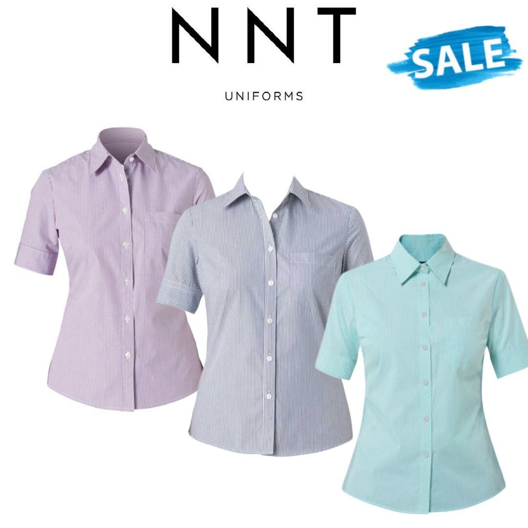 SALE NNT Womens Cotton Blend Balance Stripe BK Stripe Classic Shirt CAT47C