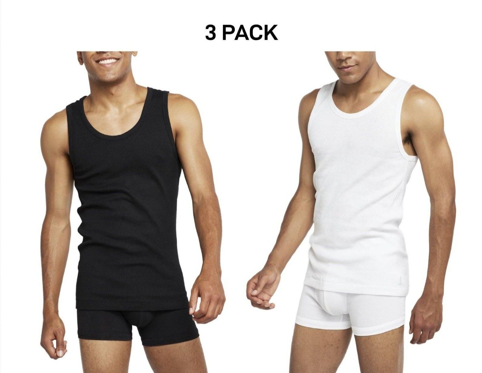 Bonds Mens Organic Chesty Cotton Rib Modern Classic Singlet Shape 3 Pack MX3R