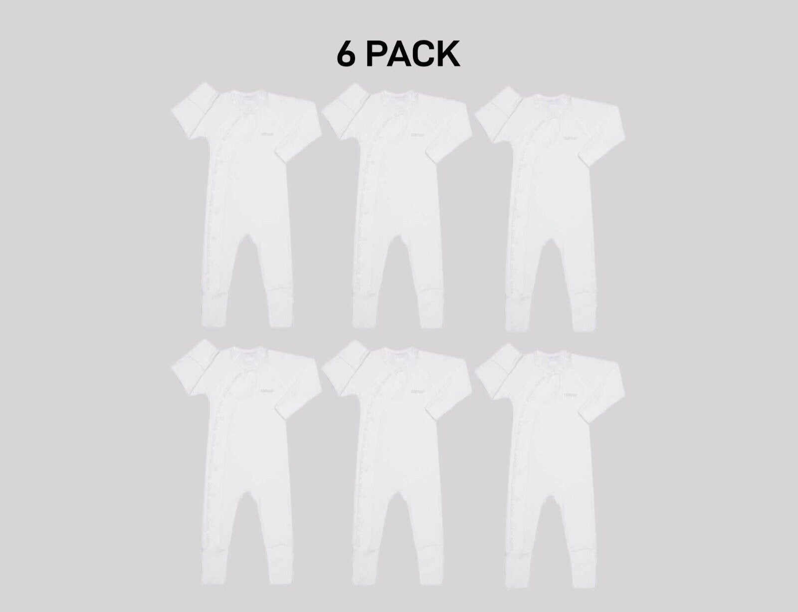 Bonds Baby Pointelle Cozysuit Branded Elastic Trim Aussie Cotton 6 Pack BXGGA