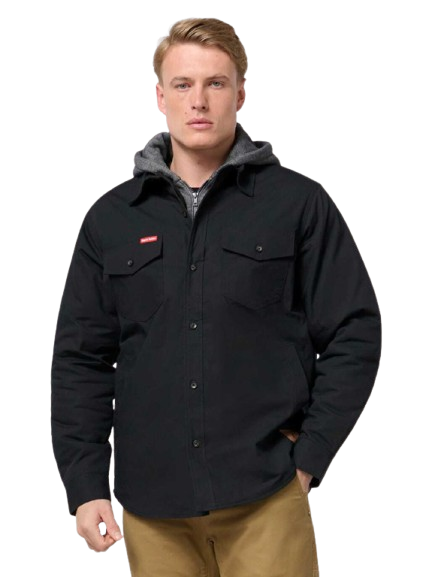WINTER SALE ! Hard Yakka Mens Quilted Adjustable Regular Solid Shacket Y06691