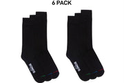 Bonds Mens Oxford Crew Socks Soft Cotton Comfy High Ribbed Ankle 6 Pack S8471N