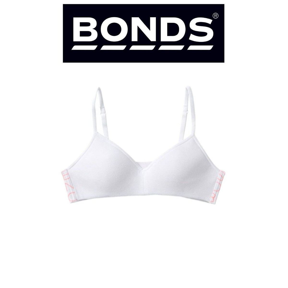 Bonds Girls Stretchies Contour Crop Extendable Elastic Straps Bra UZR31A