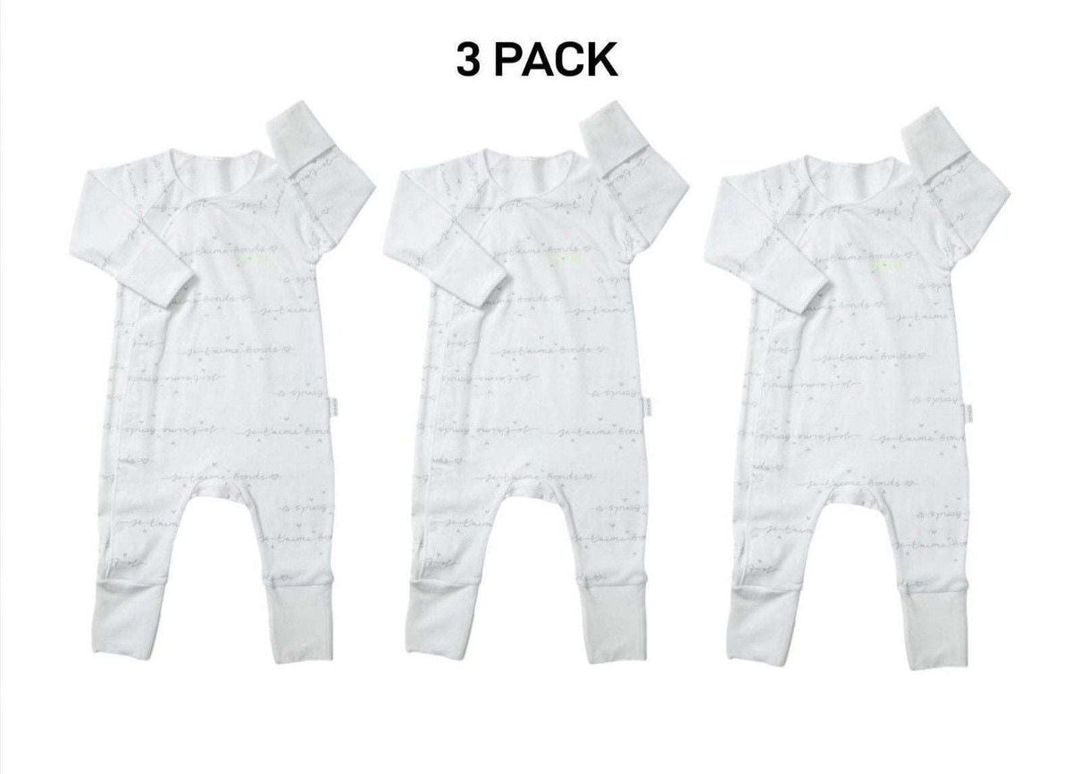 Bonds Baby Newbies Coverall Super Soft Cozysuit & Stretchable Fabic 3 Pack BXQBA