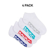 Bonds Kids Logo Light Low Cut Socks Comfy Lightweight Breathable 4 Pack RXU74W