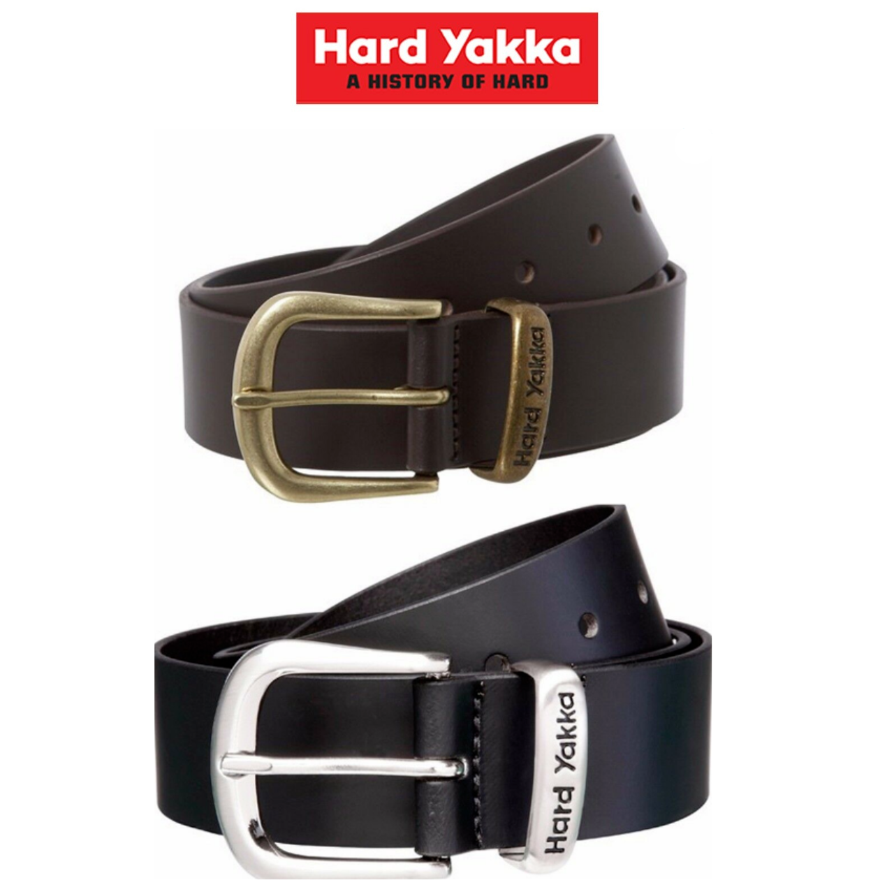 SALE Hard Yakka Belt Colorado Oil Tan Leather Work Brass Buckle Brown Y09402