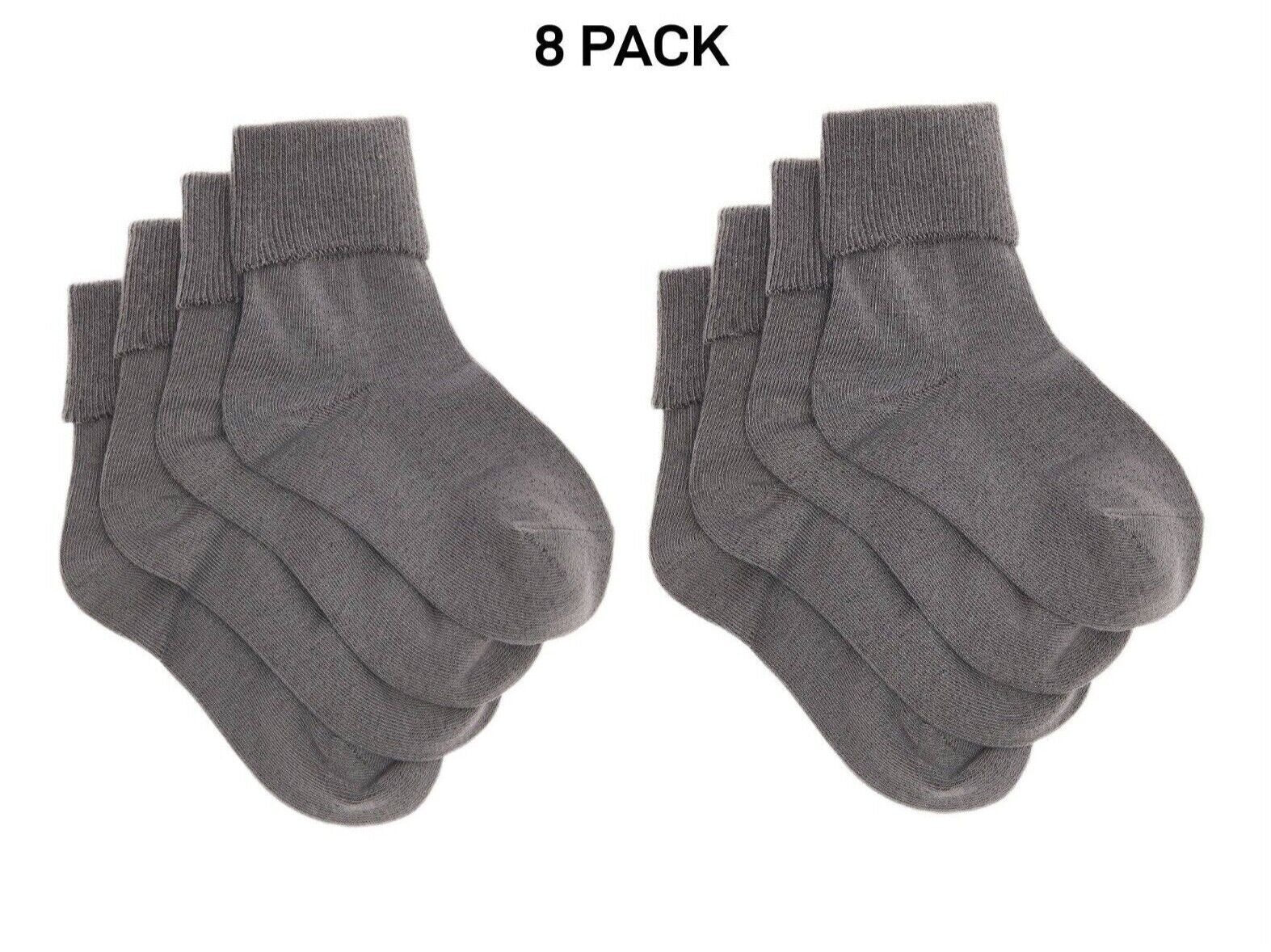 Bonds Kids School Turnover Top Socks Fine toe Seams 8 Pack R5134O
