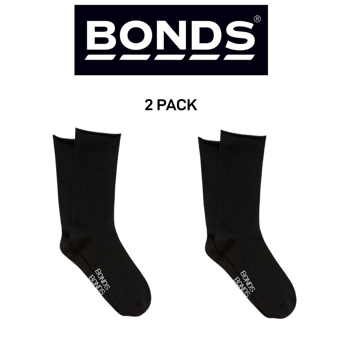 Bonds Womens Supersoft Modal Crew Sock Thin & Lightweight 2 Pack LYM72N