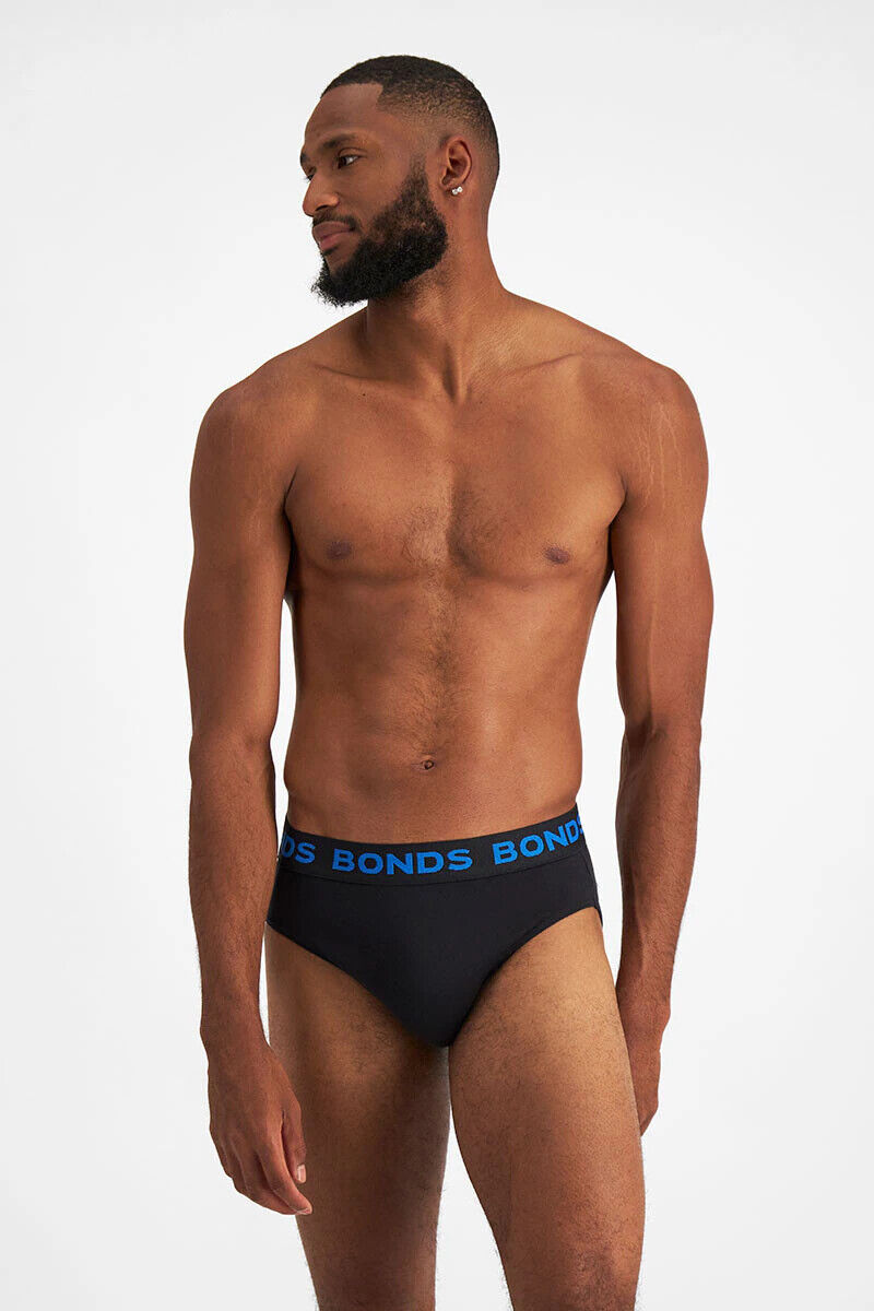Bonds Mens Hipster Brief Super Soft Branded Elastic Waistband 10 Pack M8DMTX