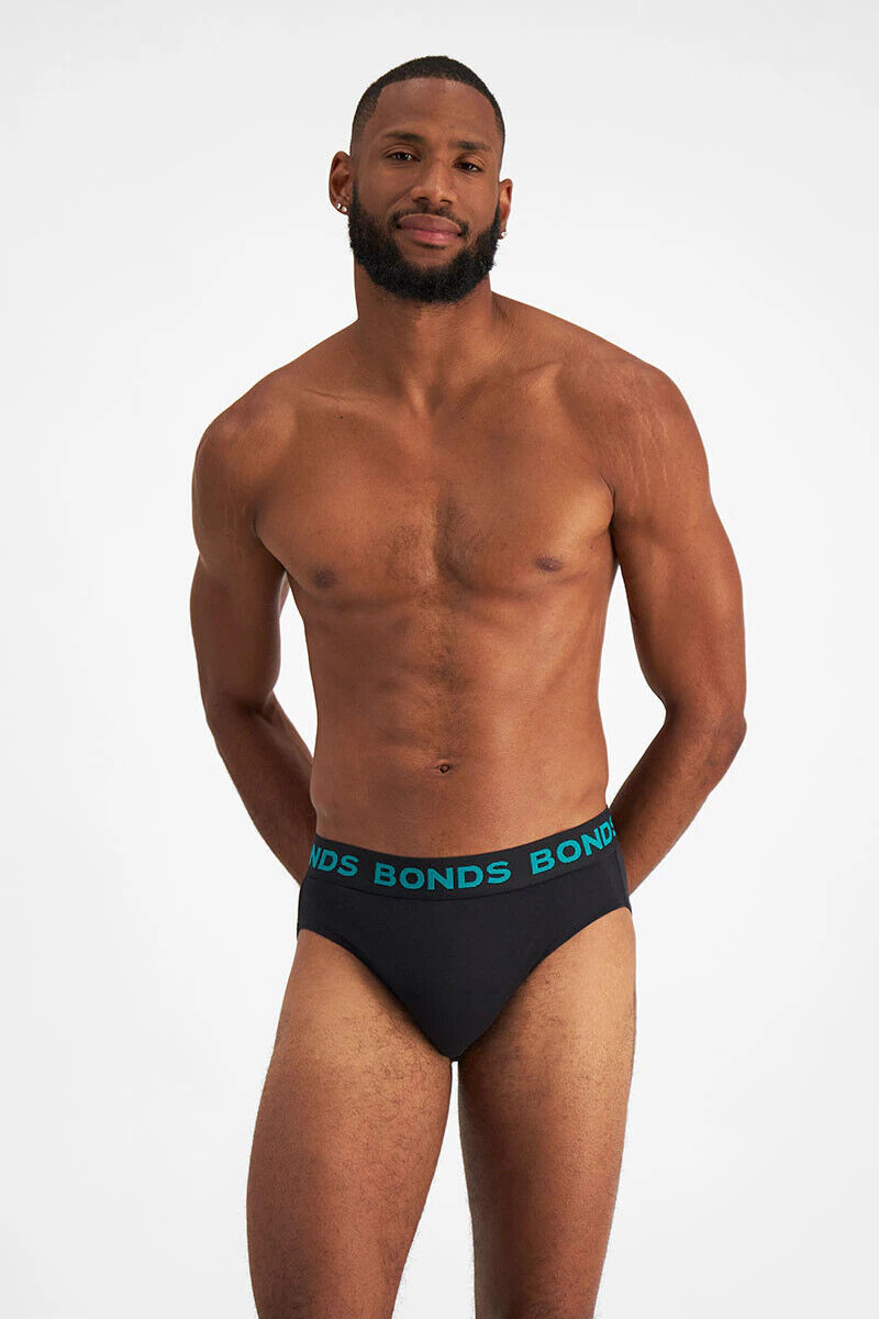 Bonds Mens Hipster Brief Super Soft Branded Elastic Waistband 15 Pack M8DMTX