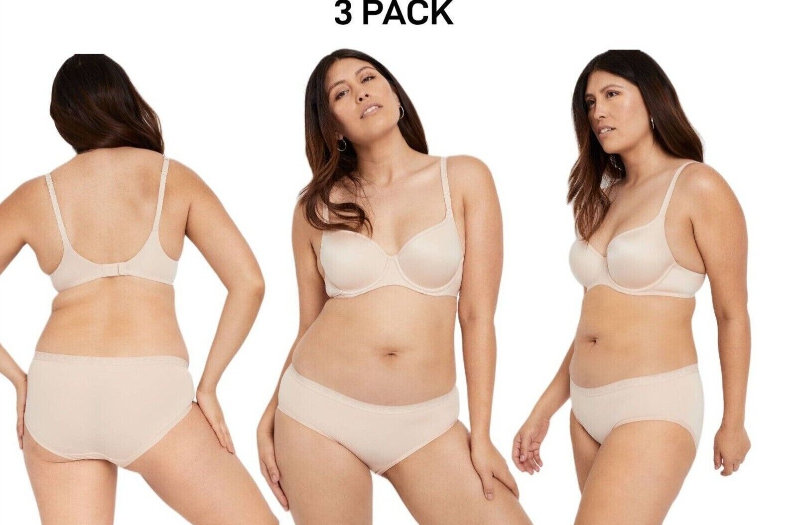 Bonds Womens Invisitails Midi Soft Lightweight Bikini Brief 3 Pack WZGJY