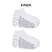 Bonds Mens Logo Lightweight No Show With Mesh Cooling Zone Socks 8 Pack SXN44N
