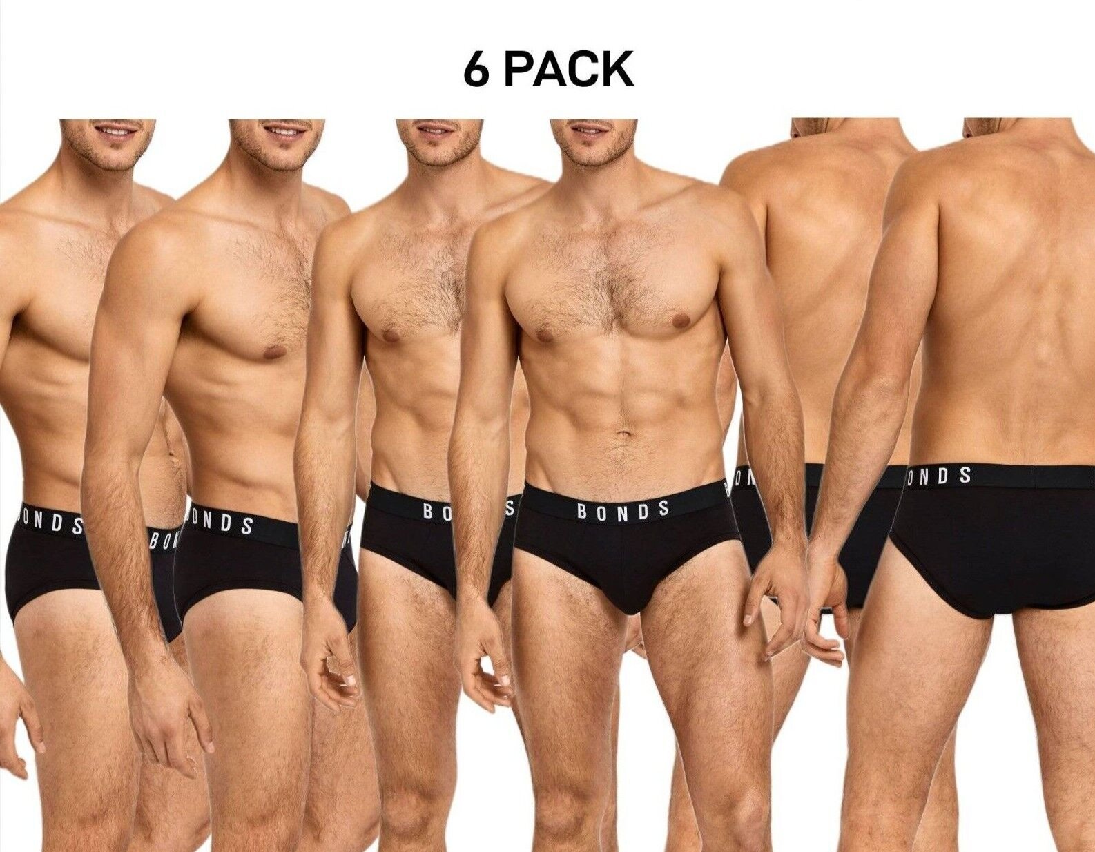 Bonds Mens Originals Brief Super Soft Cotton Comfortable Fit Undies 6 Pack MXUJA