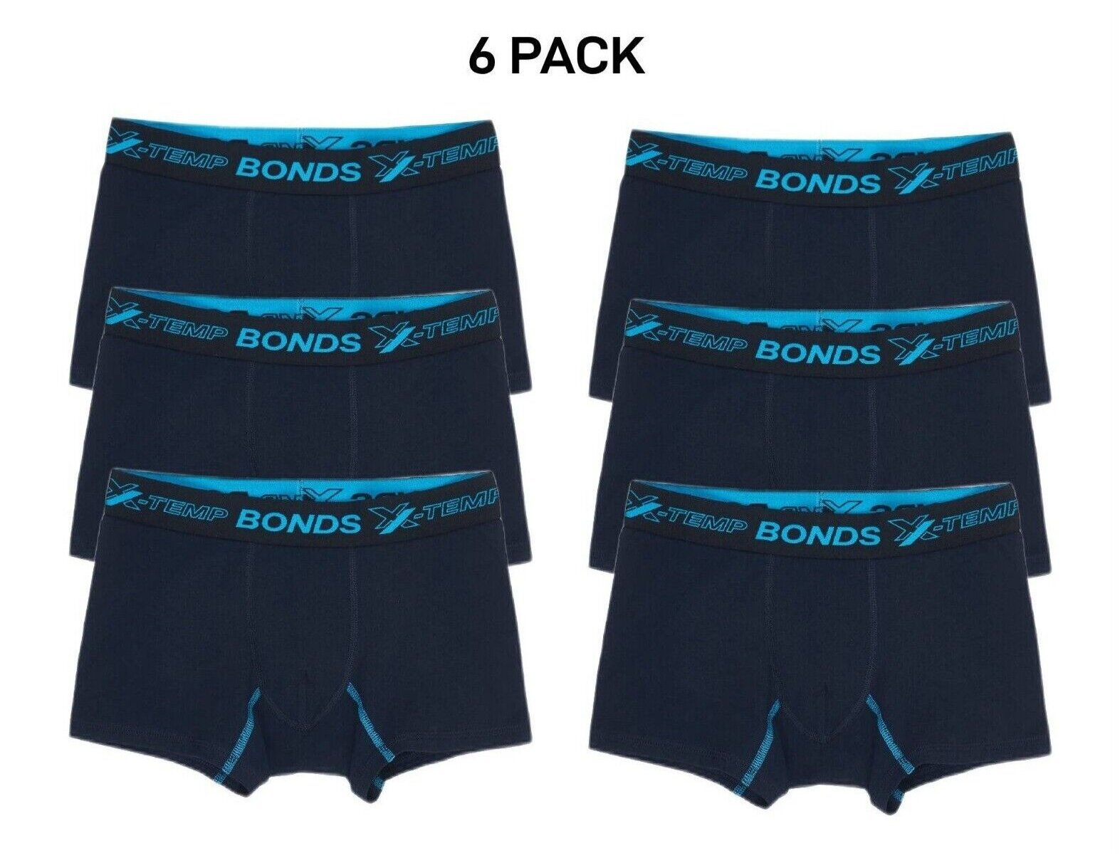 Bonds Boys X-Temp Trunk Temperature Control Dual Action Cooling 6 Pack UX4F1A