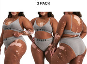 Bonds Womens Retro Rib Hi Leg Bikini Comfortable Smooth Waitband 3 Pack WU8GA