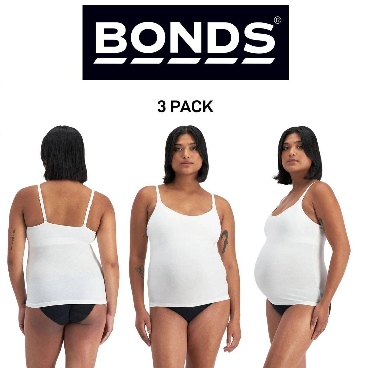 Bonds Womens Damn Dry Milk Leaks Scoop Cami Comfy Wirefree Support 3 Pack YWPV