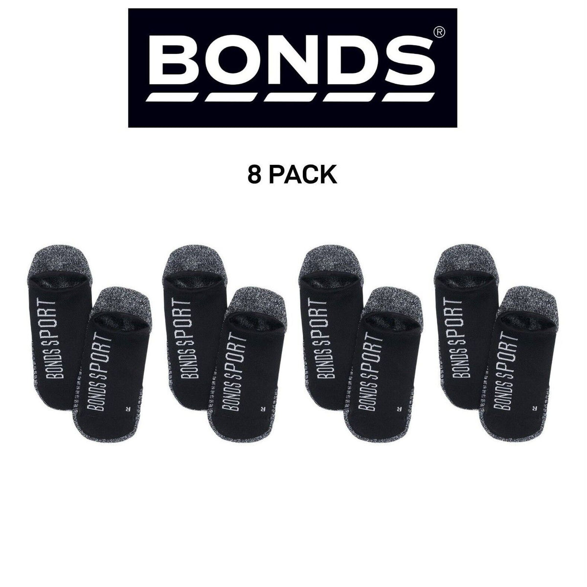 Bonds Womens Sport Tech No Show Socks Absorbing Cushioned Sole 8 Pack LYBL2N