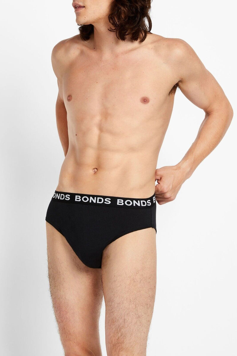 Bonds Mens Basic Hipster Briefs Cotton Stretchable Tailored Fit 16 Pack M38DM4