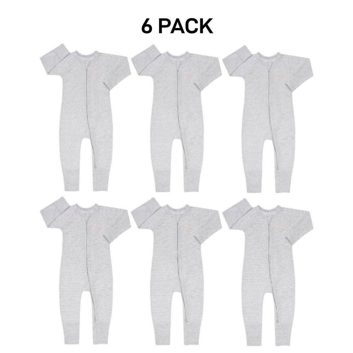 Bonds Baby Wondersuit Two-way Zip Soft Cosy & Stretchable Fabric 6 Pack BZDYM