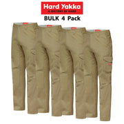 Mens Hard Yakka Koolgear Vented Cargo Pants 4 PACK Work Feel Natural Cool Y02300