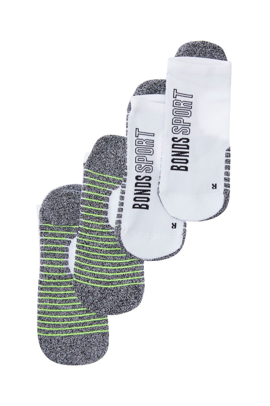 Bonds Mens Sport Tech No Show Sock Cushioned Shock-Absorbing Sole 6 Pack SYCK2N