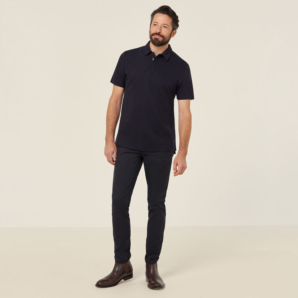 NNT Mens Cotton Collared Soft Breathable Comfy Button Pique Polo CATJJX-Collins Clothing Co