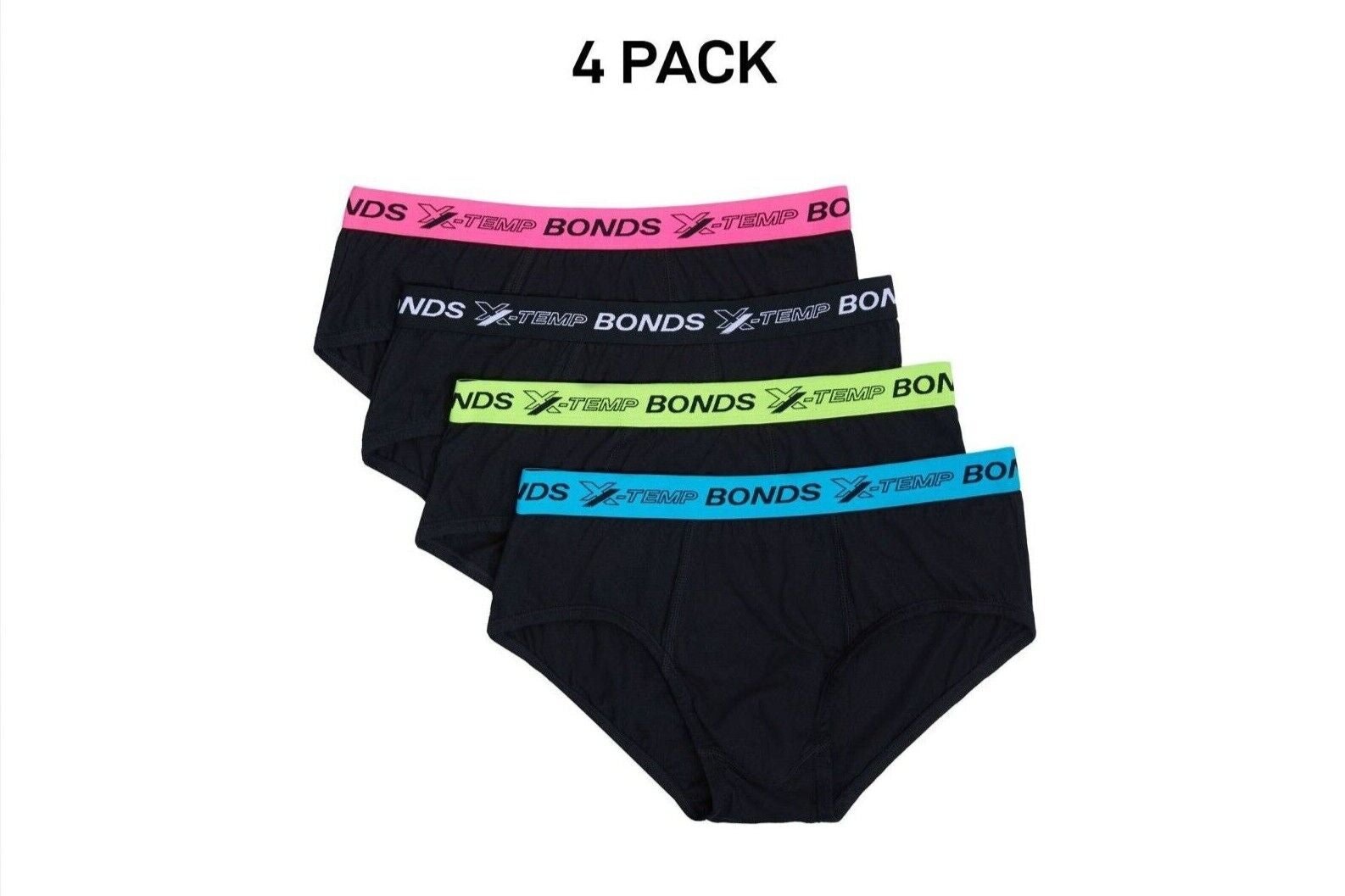 Bonds Mens X-Temp Brief Smart Cooling Technology to keep Fresh 4 Pack MXEG4A