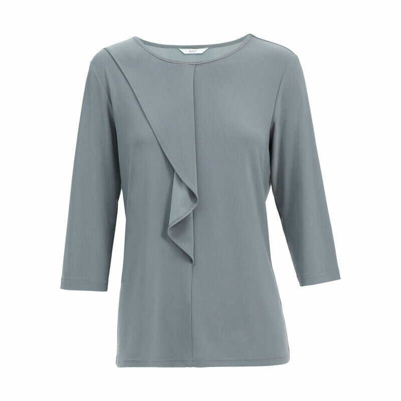 Womens NNT Blouse Soft Jersey 3/4 Round Neck T-Top Ladies Corporate Top CATU9Q