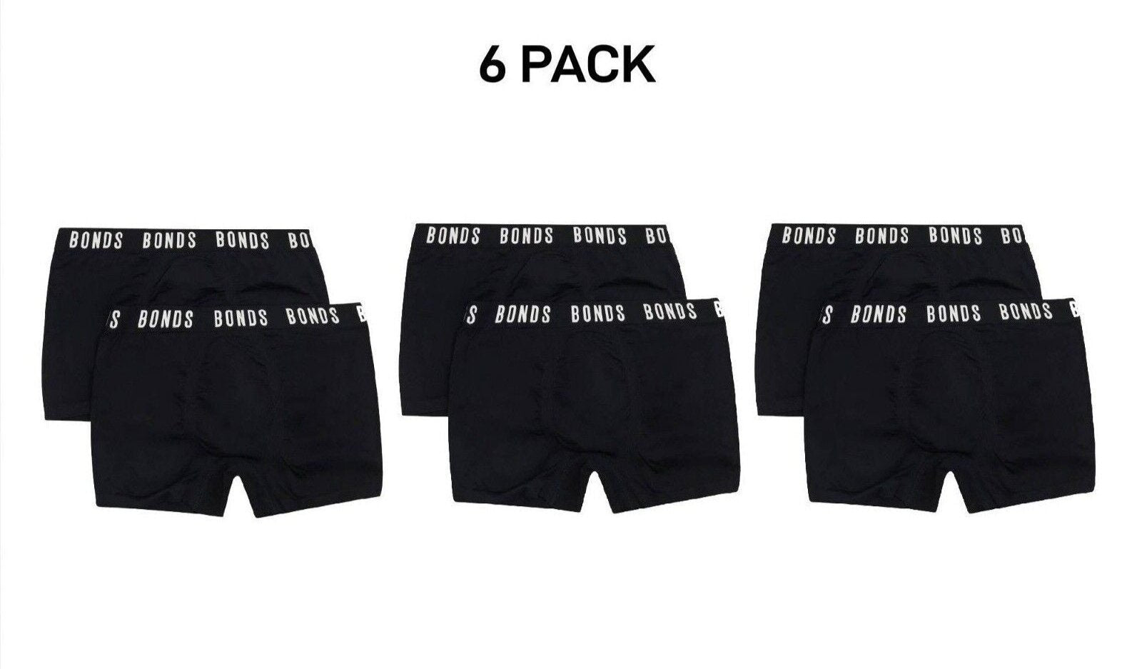 Bonds Boys Super Stretchies Trunk Extra Stretchy Comfy Undies 6 Pack UXXK2A