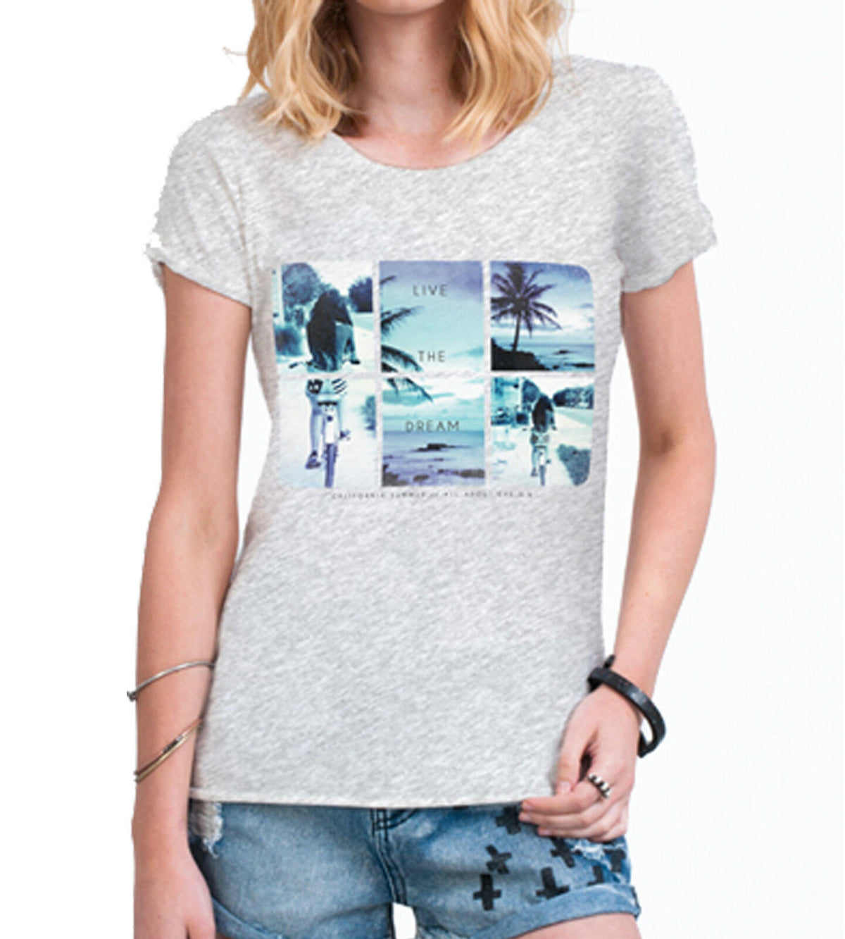 All About Eve Womens Photo Graphic T-Shirt Print Tee Aussie Brand RRP $39.95