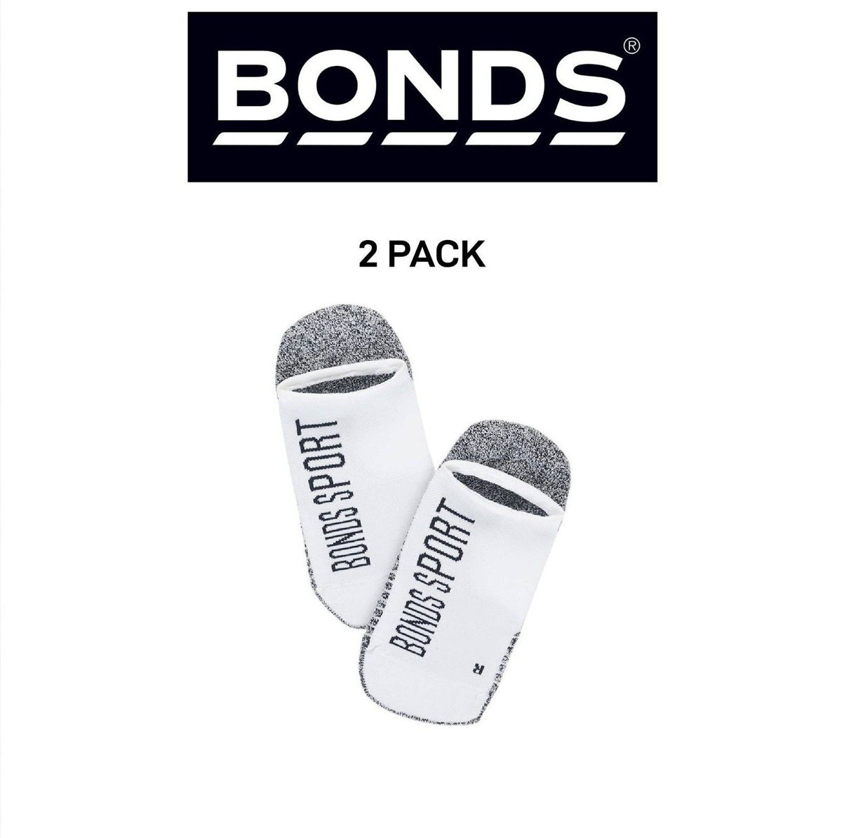 Bonds Womens Sport Tech No Show Socks Absorbing Cushioned Sole 2 Pack LYBL2N