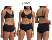 Bonds Womens Originals Boyfit Undies Comfy Soft Stretchy Waist Fit 3 Pack WVGJA