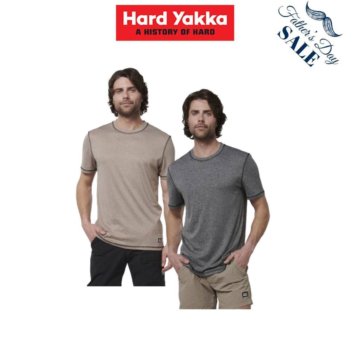 FATHER'S DAY SALE! Hard Yakka Mens Workwear Cool X Performance Tee Y19559