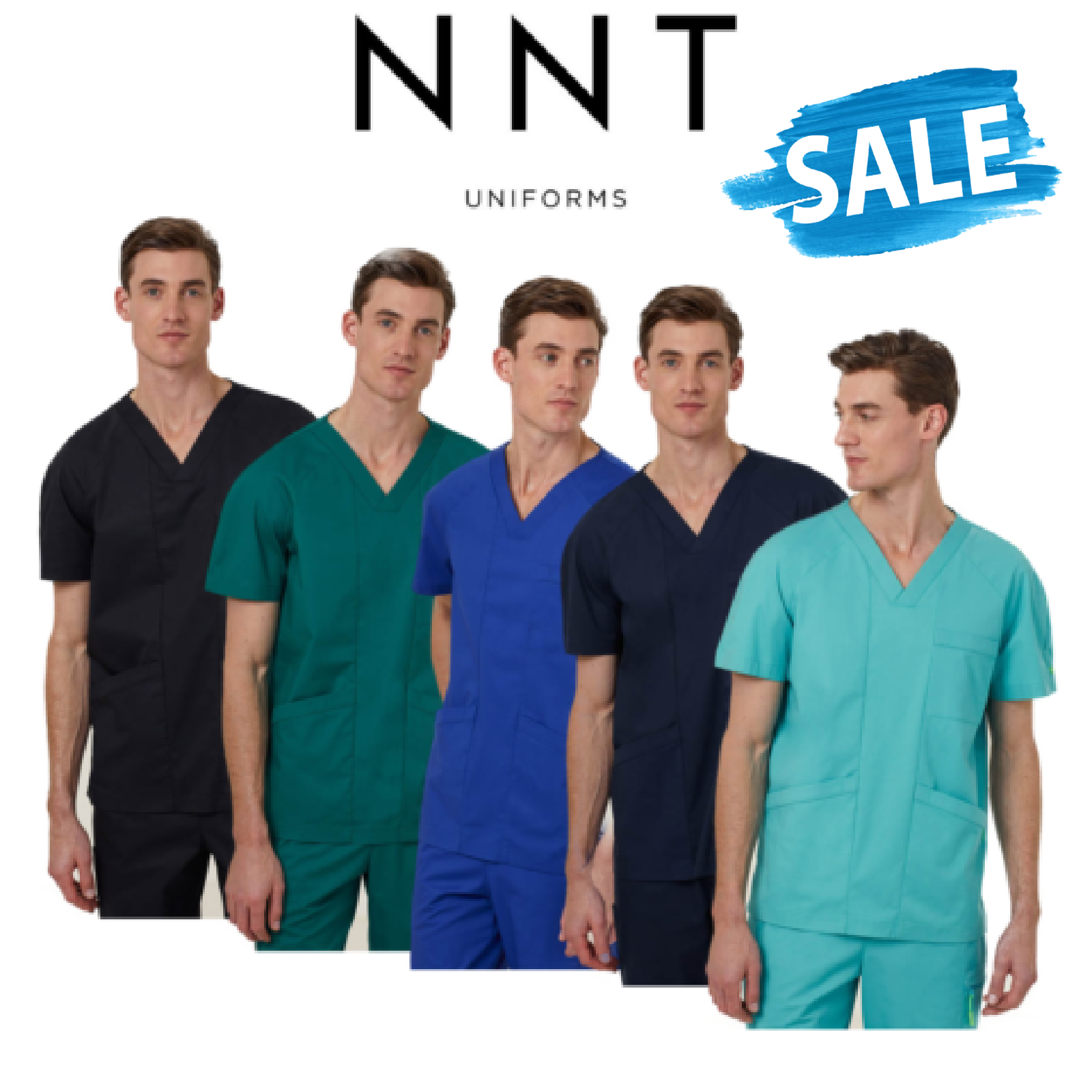 SALE NNT Uniform Mens Next Gen Anti Bacterial Carl Nurse Work Scrub Top CATRFV