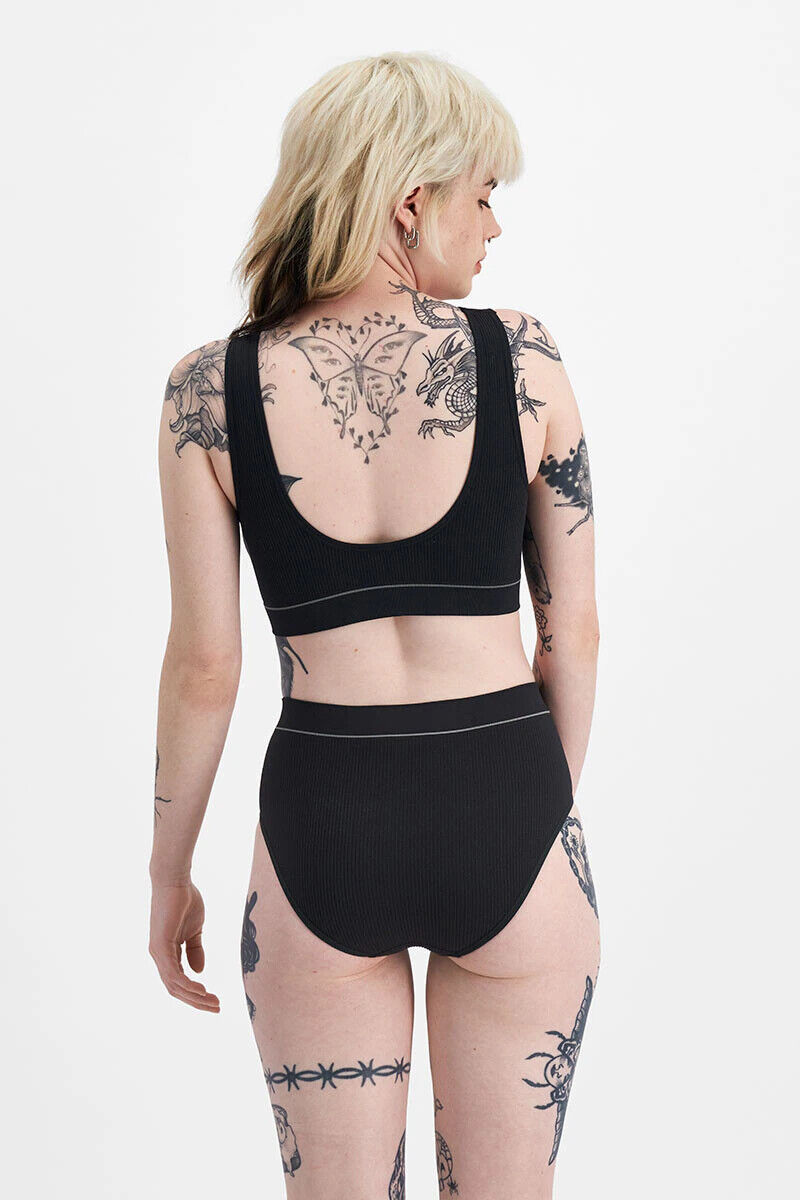 Bonds Womens Retro Rib Hi Hi Bikini Smooth Comfy Stretchable Knit 3 Pack WU8FA