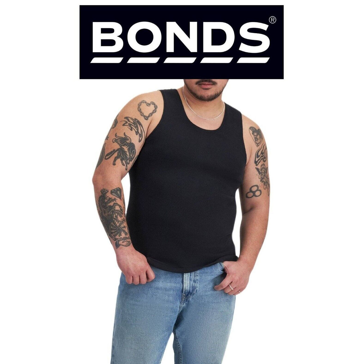 Bonds Mens Chesty Cotton Singlets Underwear Singlet Ribbed Cotton M757P