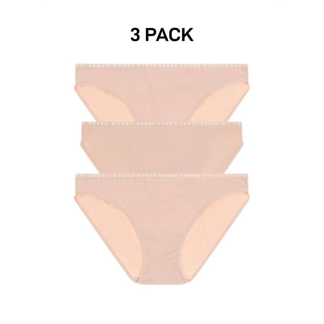 Bonds Womens Hipster Bikini Comfortable Coverage Low Rise Waist 3 Pack WUVXA